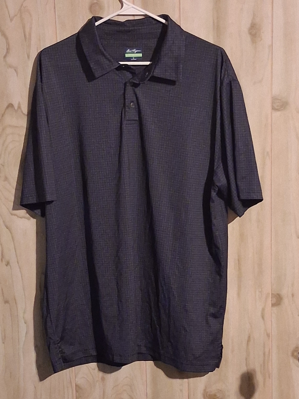 Ben Hogan Performsnce Men's Charcoal Patterned Polo XL
